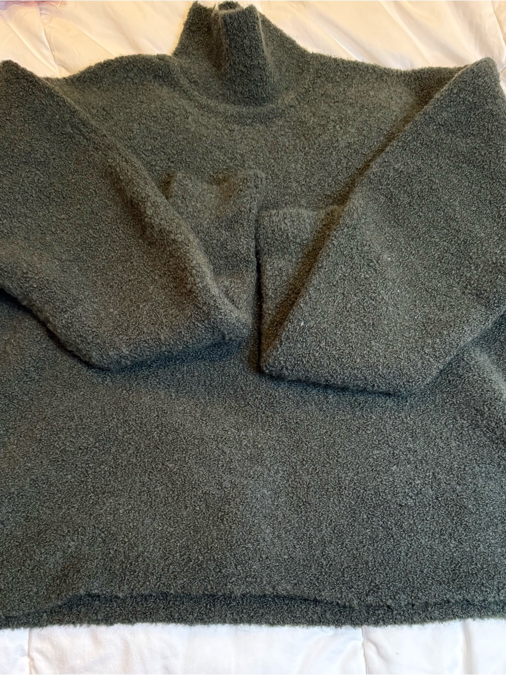 Theory Women's Dark Olive Turtleneck Sweater